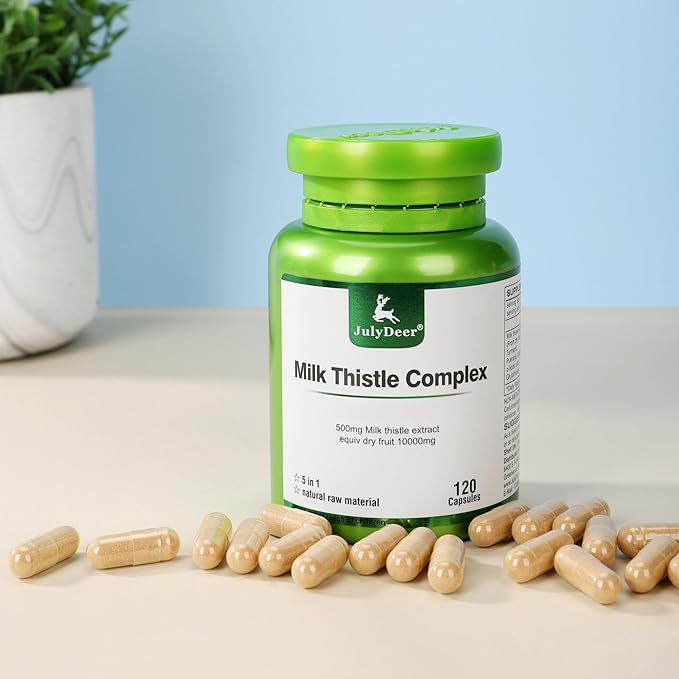 2 Bottles Milk Thistle Silymarin Marianum 630 mg Per Bottle - Total 240 Capsules