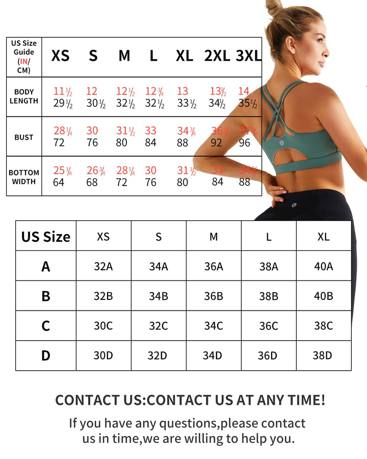 Sports Bras for Women,Padded Green Sports Bra Tank Top Sexy Crisscross Back High Impact Longline Workout Yoga Bra(WX2354Ash Green,XS)