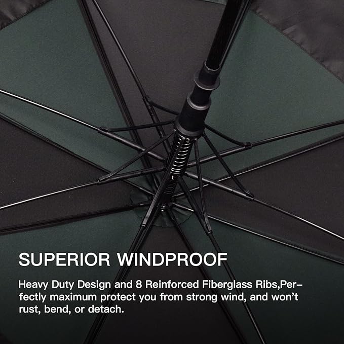 Auto Open Golf Umbrellas 62/68/72 Inch Extra Large Oversize for Business & Home, Ventilated Double Canopy Windproof Waterproof Stick Umbrella for Rain & strong wind