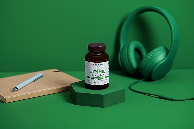 Himalaya Hello Alert Mind with L-Theanine, Ashwagandha, Bacopa, Vitamin B6 & B12, for Energy, Focus & Attention, Vegan, Gluten Free, 60 Capsules