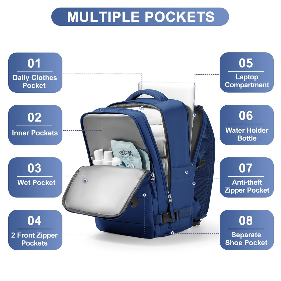 coofay Travel Backpack for Men Women Carry on Backpack for Airplanes Personal Item Backpack for Traveling on Airplane Traveling Backpack Airback Backpack for Travel Mochila de Viaje