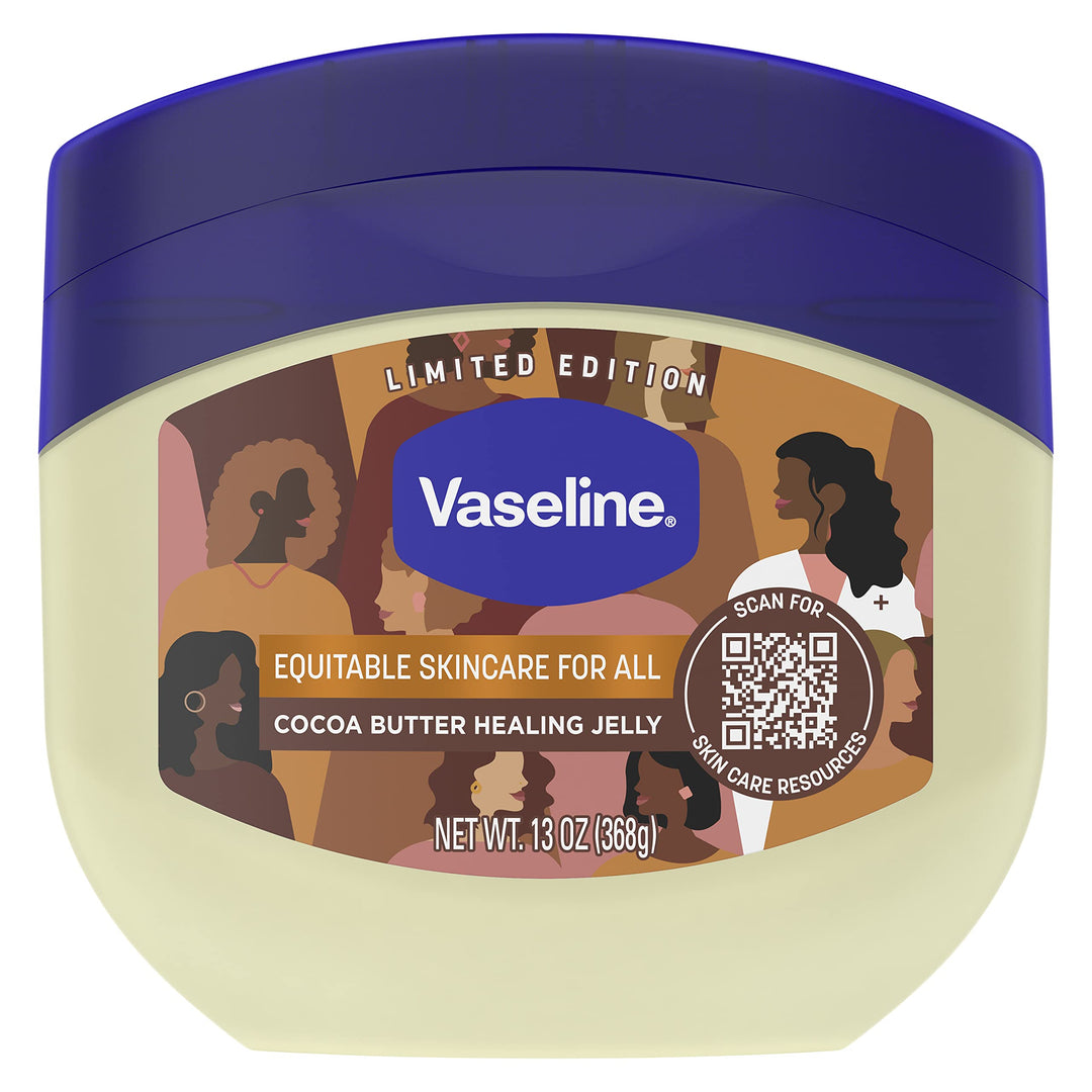 Vaseline Healing Jelly Moisturizer For Dry Cracked Skin Cocoa Butter Hypoallergenic 13 Oz