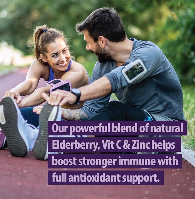 Sambucus Elderberry Immune Support Supplement/Daily Immune Boosters for Adults, Season Change w/Elderberry Vitamin C & Zinc Support Respiratory Health & Increase Antioxidant, 2-Mons