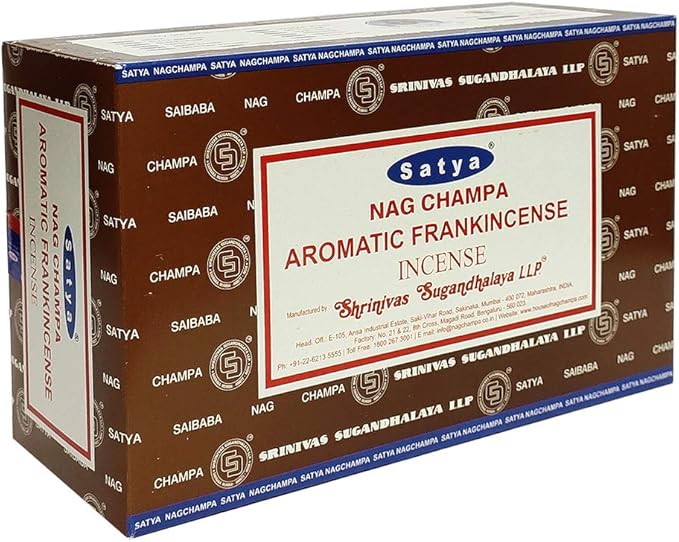 Aromatic Frankinsence Incense Sticks and Incense Stick Holder Bundle Insence Insense Satya Incense