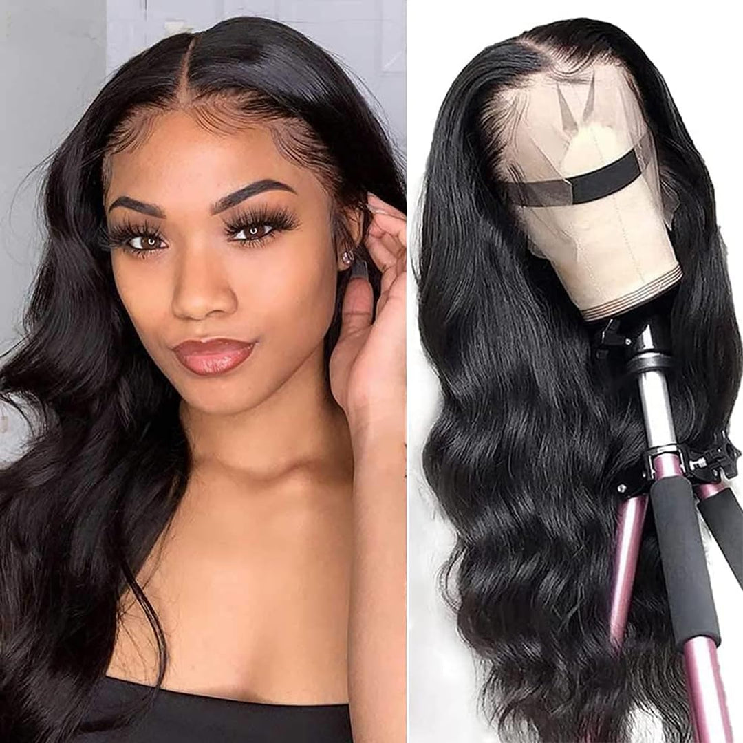 Annelbel 13X6 Wear And Go Glueless Body Wave Lace Front Wigs Human Hair Hd Transparent Lace Frontal Wigs Pre Plucked With Baby H