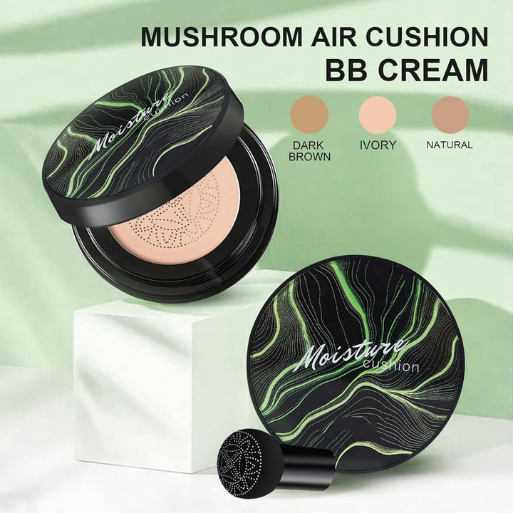 Jack and Jill Air Cushion CC Cream Photo-Ready Foundation Look In Seconds, Air Cushion CC Cream Mushroom Head, Natural Moisturizing CC Cream Makeup Long Lasting Concealer (Natural, 3.52 oz)