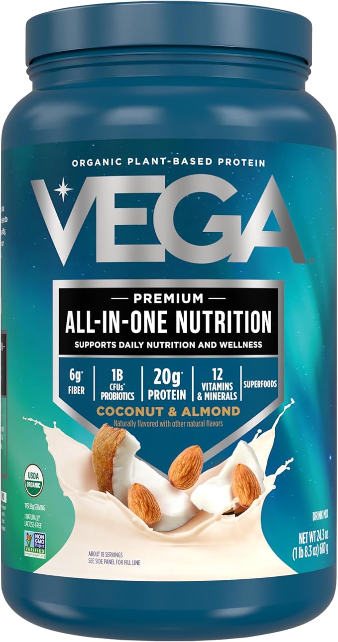 Vega One, Organic All-in-One Shake Coconut Almond, 24.3 Ounce