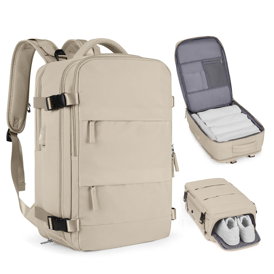 coofay Large Travel Backpack For Women Men Airline Approved Carry On Backpack Flight Approved Waterproof Sports Luggage Backpack Casual Daypack Hiking Backpack