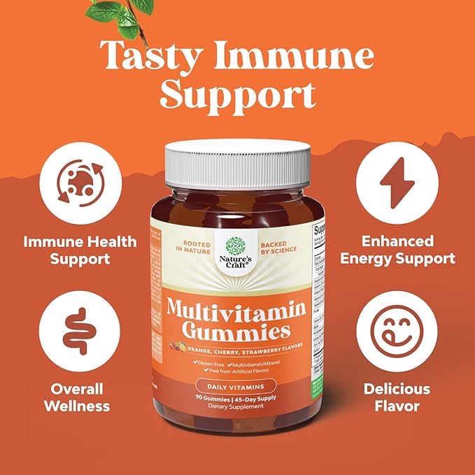 Bundle of Sugar Free Fiber Gummies for Adults - High Fiber Supplement Gummies Vitamins for Adults and Potent Daily Multivitamin Gummies for Adults Adult Vitamin Gummy for Energy and Immunity