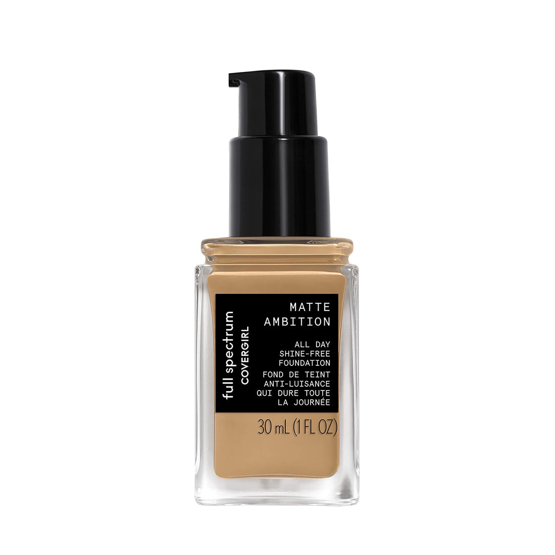COVERGIRL Matte Ambition, All Day Foundation, Medium Golden, 1.01 Ounce