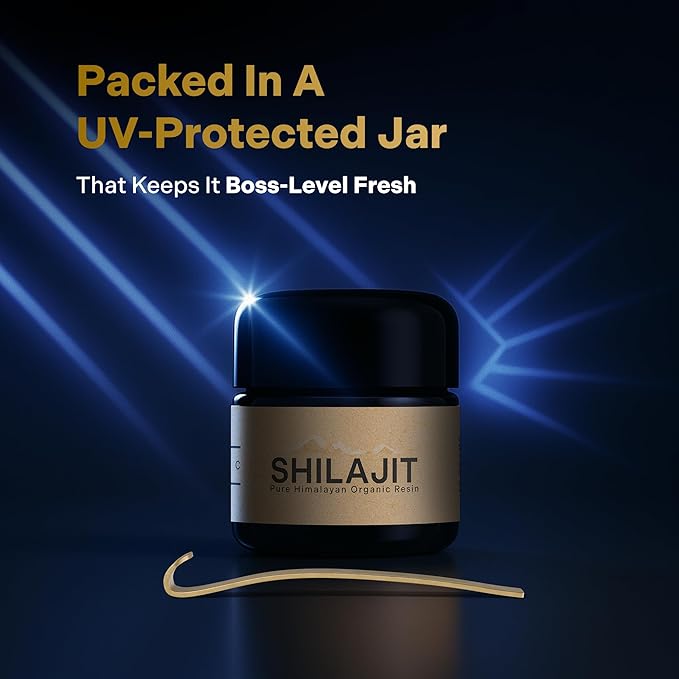 Organic Himalayan Shilajit Resin - 500mg Max Potency, Lab Tested Pure Shilajit for Men and Women, 85+ Trace Minerals Fulvic Acid, Immune Support, Energy & Cognitive Performance, 4 Month Supply, 60g