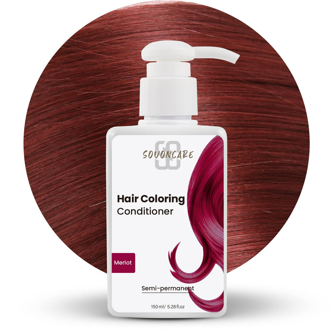 SOVONCARE Merlot Hair Color Depositing Conditioner Mask 5.28 OZ, Cruelty-Free
