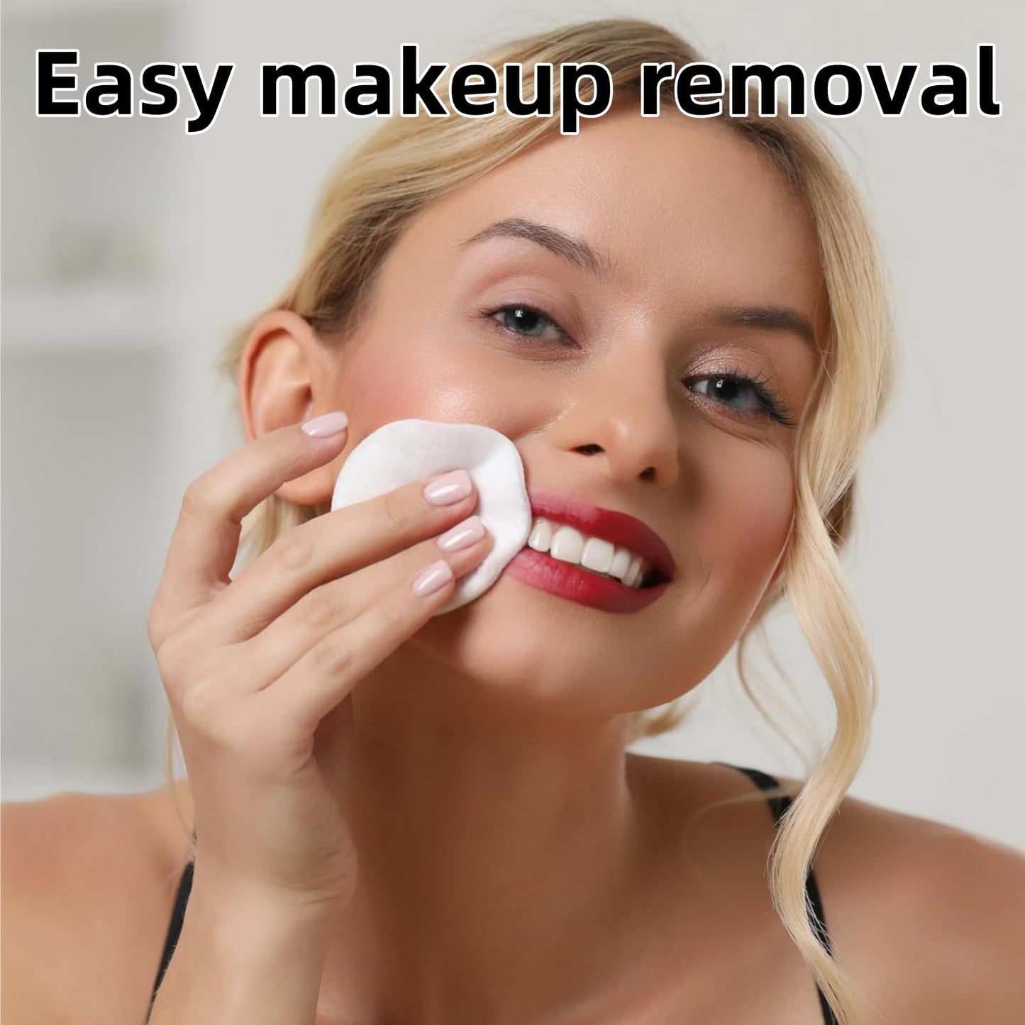 100 Count Cotton Wool Round Pads,Cotton Wool Pads,Makeup Remover Pa-Ds,Cot-Ton Rounds,Disposable,Soft&Gentle Absorbent Cosmetic Pa-Ds For Face Nails Makeup Removal&Skincare Manicure,For Sensitive Skin