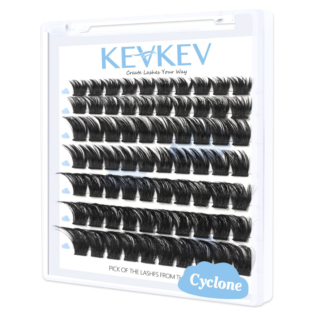 Lash Clusters 70 Pcs Cluster Lashes Eyelash Clusters Diy Cluster Eyelash Extensions Individual Lashes Thin Band & Soft(Cyclone,D