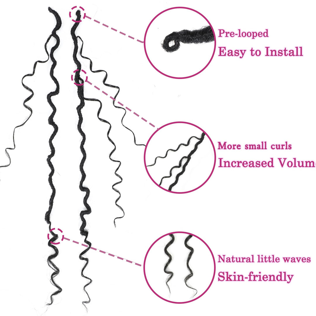 8 Packs Crochet Hair for Black women, Goddess Locs Crochet Hair, Goddess Faux Locs with Curl Braids (12Inch, 8Packs, 1B)