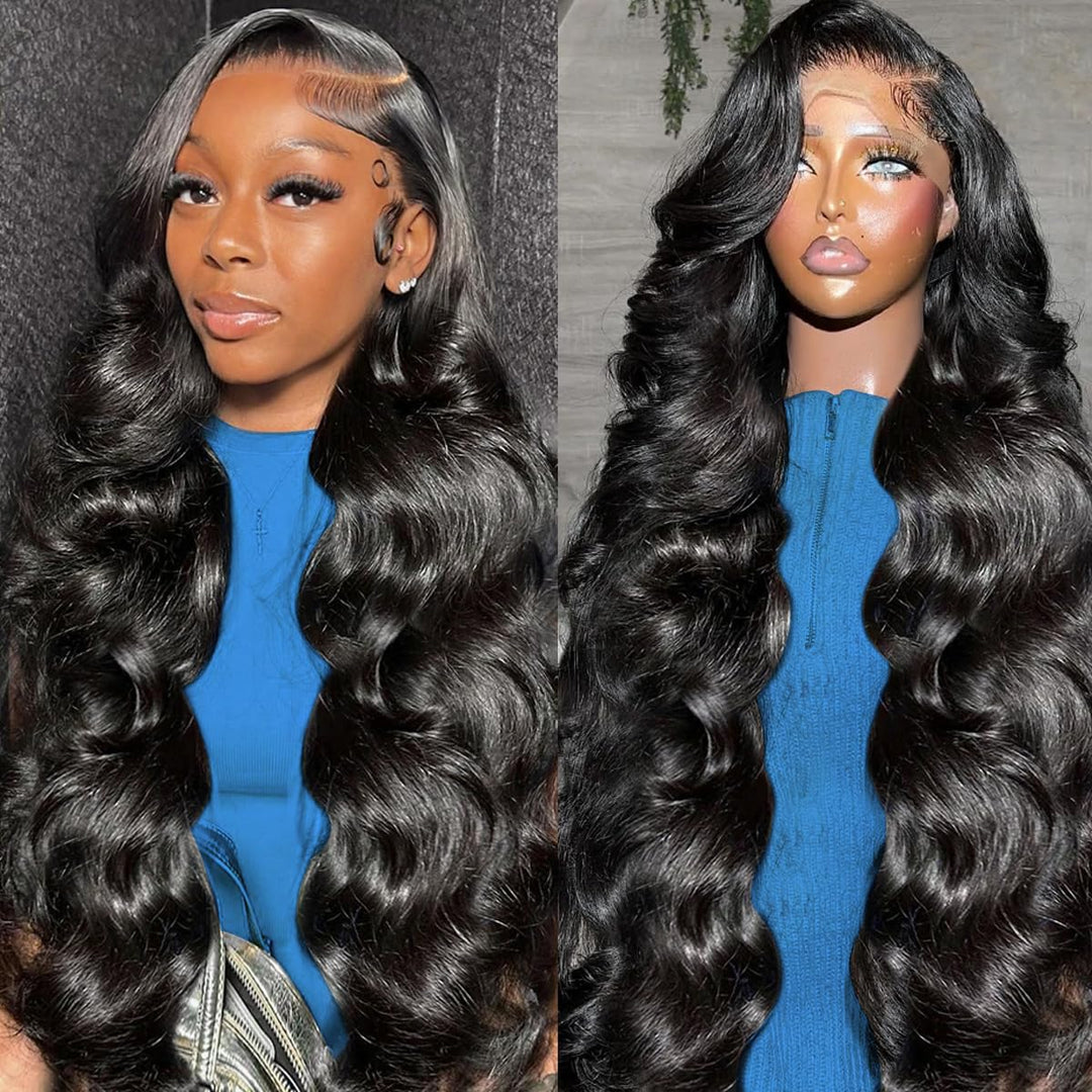 30 Inch 13X6 Lace Front Wigs Human Hair Body Wave Human Hair Wig 180% Density 13X6 Pre Plucked Bleached Knots Lace Front Wig Bod