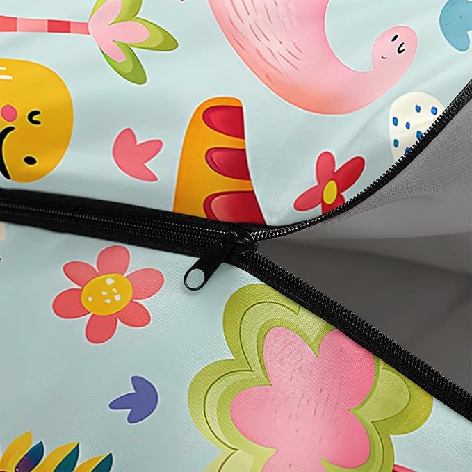 AILONEN Cartoon Fox Camping Sleeping Bag for Boys Girls Adults,Lightweight & Waterproof,3 Season Warm & Cold Weather,Portable,Kawaii Fox Printed Sleeping Bag,Traveling,Camping,Hiking