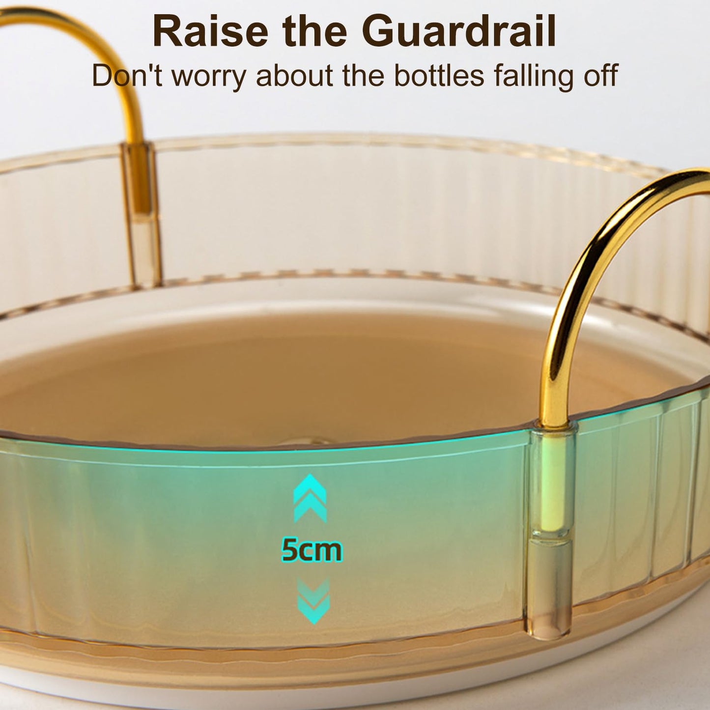 360 Rotating Makeup Organiser,Cosmetic Storage Skincare Makeup Spinning Holder Lipsticks Brushes Perfume Display Stand Box for Vanity Desk, Dresser, Bathroom (Green 2Tier)