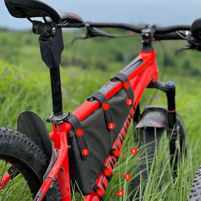 ROCKBROS 8L Bike Bicycle Frame Bag Waterproof Bikepacking Bike Bag Triangle Frame Bag Large Bike Storage Bag Under Frame 8L