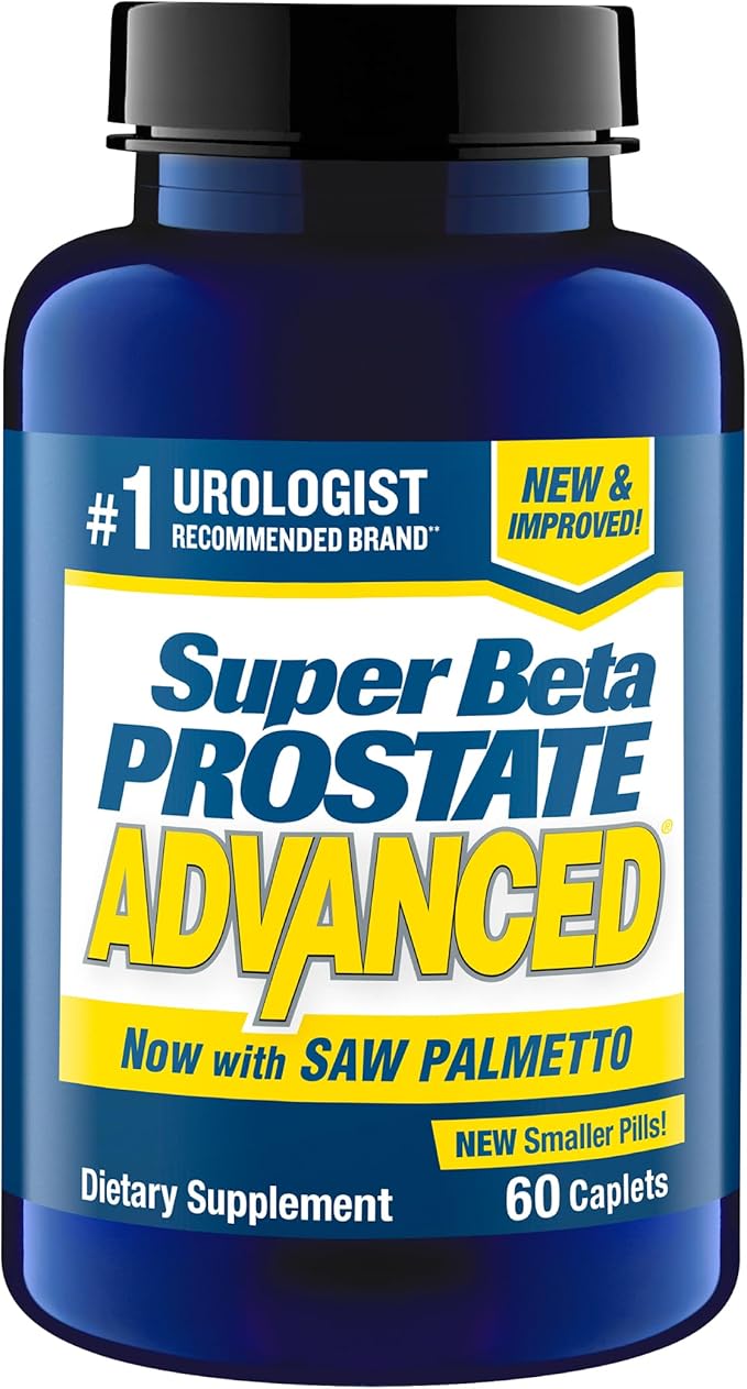 Advanced with Saw Palmetto - Prostate Health Supplements for Men, Bladder & Urinary Support with Beta-sitosterol, Reishi, Saw Palmetto, Vitamin D, Zinc Oxide, Selenium - 60 Count