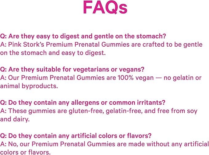 Pink Stork Premium Prenatal Gummy Vitamins with DHA, Folate, and Vitamin D - Multivitamin and Nutrient Blend for Neural Tube and Fetal Brain Development - Pregnancy Must Haves - 60 Vegan Gummies