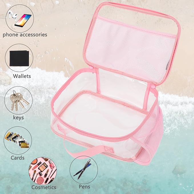 FlowFly Kids Lunch box Insulated Soft Bag Mini Cooler Back to School Thermal Meal Tote Kit for Girls, Boys,ClearPink