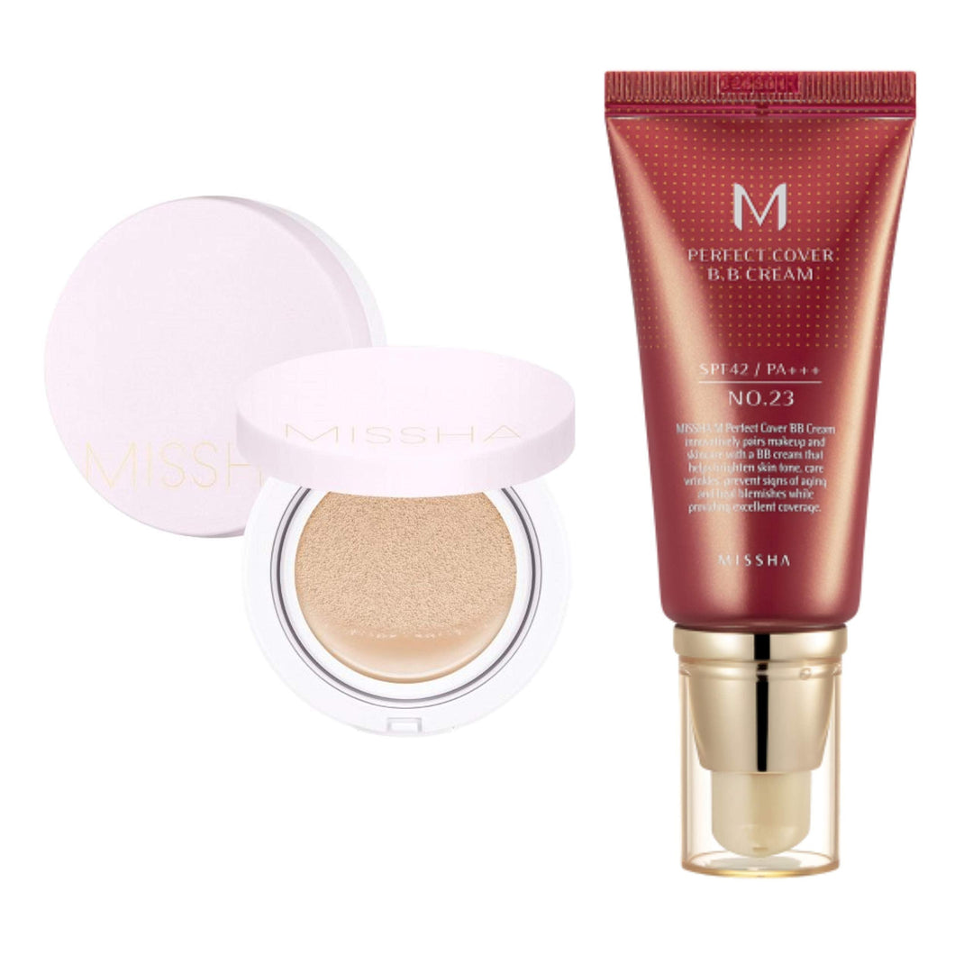 Missha No.23 Bundle Magic cushion & M Perfect Cover BB Cream
