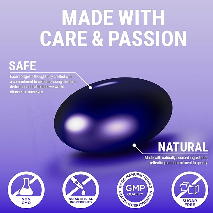 Iron Glycinate 50mg with Vitamin C | Advanced Iron Supplement for Anemia Relief, Immune Boost & Energy Support | Gentle on Stomach, Fast Absorption | Non-GMO, Gluten-Free Softgels for Women & Men