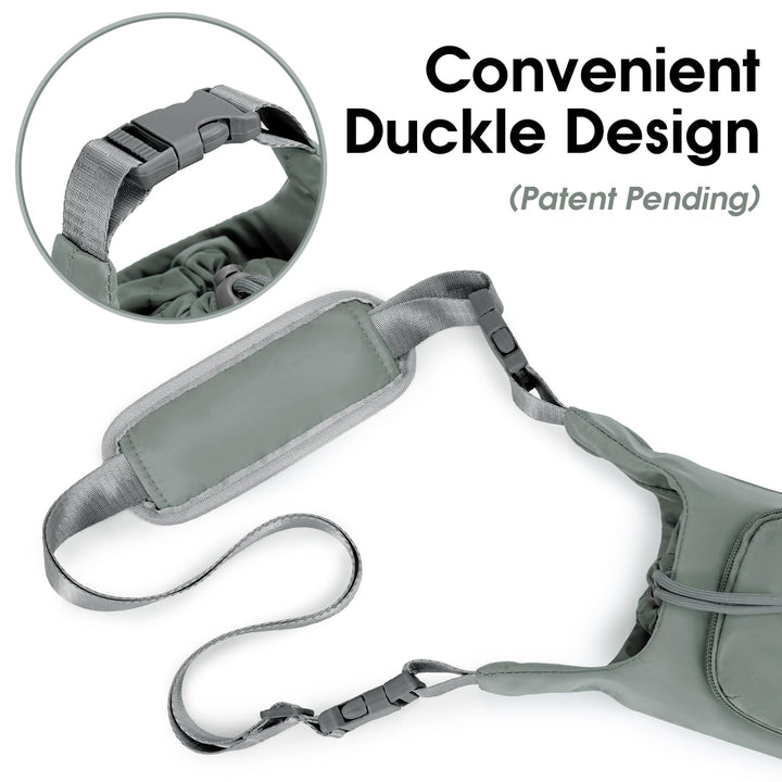 Ceneda Water Bottle Carrier Bag with Phone Pocket 32oz 40oz Tumbler Insulated Water Bottle Holder with Adjustable Shoulder Strap Carrier Sling Bag (Grey)