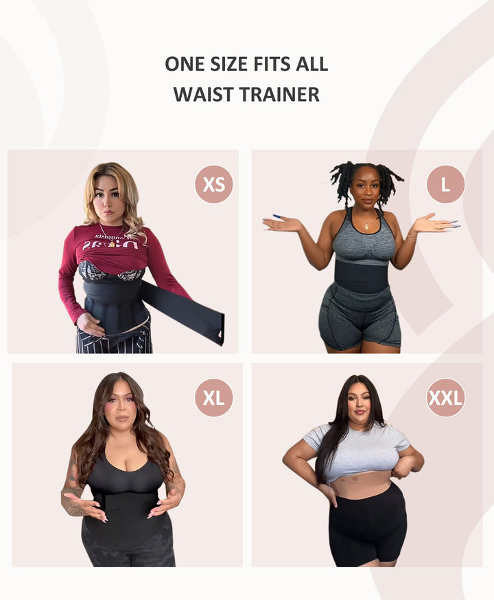 FeelinGirl Waist Trainer for Women Bandage Wrap Sauna Belt Long Torso Tummy Wraps Belly Body Shaper Waist Trimmer Belt