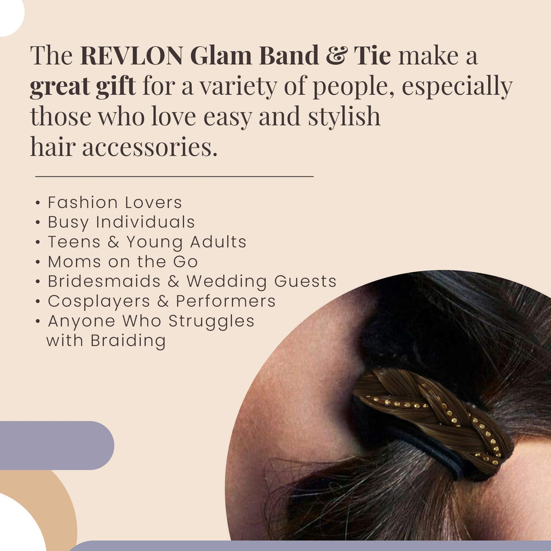 REVLON Synthetic Hair Braid Band and Tie Braid band (Frosted)