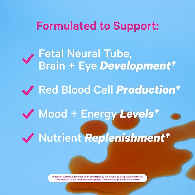 Pink Stork Liquid Prenatal Vitamins for Women - for Fertility, Pregnancy, Postpartum - Morning Sickness Support - 64 Servings - 2 Pack