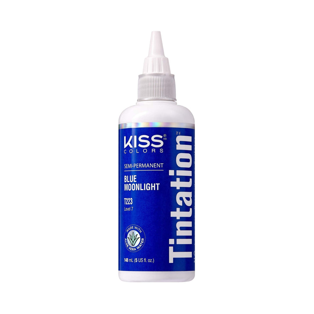 Kiss Tintation Semi-Permanent Hair Color Treatment 148 Ml (5 Us Fl.Oz) (Blue Moonlight)
