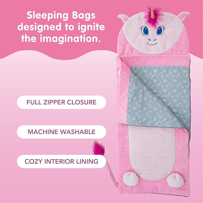 Bixbee Kids Sleeping Bag, Soft Sleepy Sack for Kids & Toddlers | Easy Roll Up Design for School, Daycare + Naptime, 60 x 22 Inches | Cozy Slumber Bag w Lining for Girls + Boys
