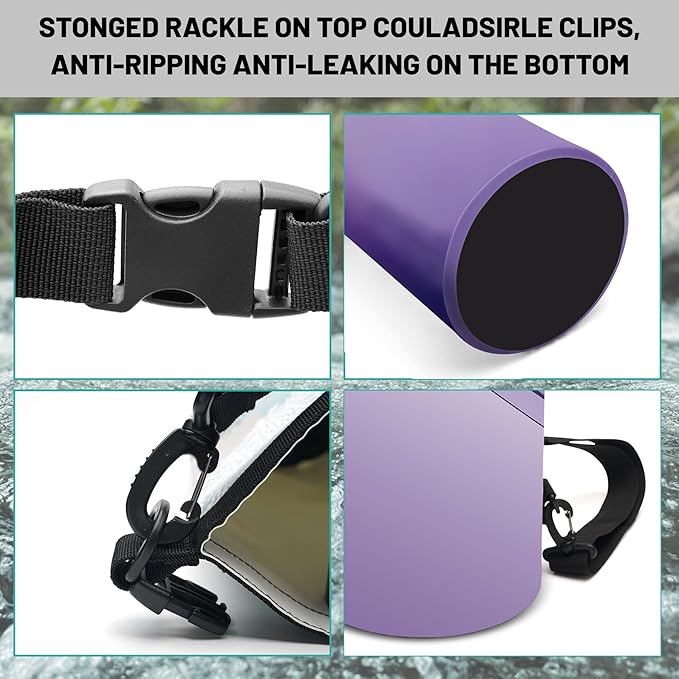 Waterproof Dry Bag,Roll Top Purple Waterproof Backpack 5L/10L/20L Floating and Lightweight Bags for Kayaking, Boating, Fishing, Swimming and Camping