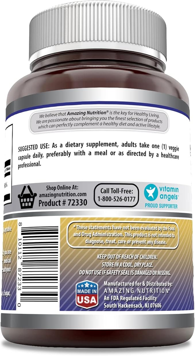 Amazing Formulas Zinc Gluconate Supplement | 50 Mg Per Serving | 240 Veggie Capsules | Non-GMO | Gluten Free | Made in USA