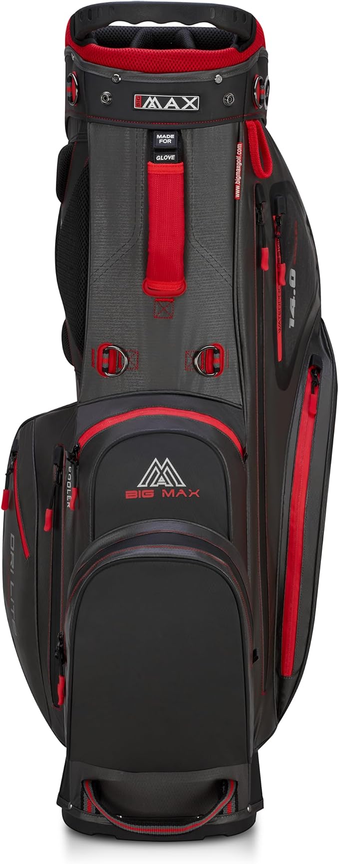 BIG MAX Dri Lite Hybrid Golf Bag | Water-repellent | Lightweight | Waterproof Value Pocket | 14-Way-Divider | Cooler Pocket | Leg Lock System | Umbrella Holder | Towel Holder | Stand Bag and Carry Bag