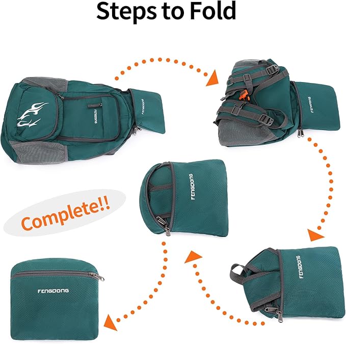 35L Lightweight Foldable Waterproof Packable Travel Small Hiking Backpack Daypack for men women