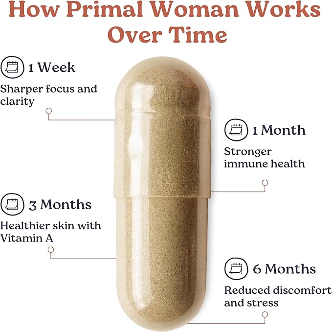 Beef Organ Supplement for Women - Heart, Liver for Women, Grass Fed, Pasture Raised Liver | Primal Beef Organ Capsules Woman (60 Capsules)
