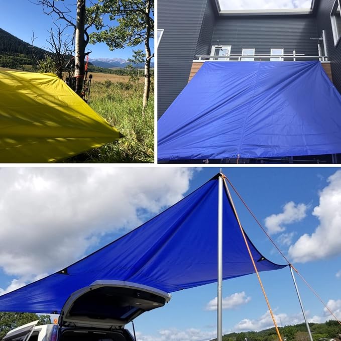 TRIWONDER Hammock Rain Fly Waterproof Tarp Camping Tent Footprint Ground Cloth Backpacking Tarp Camp Shelter Sunshade Mat for Outdoor Hiking Beach Picnic