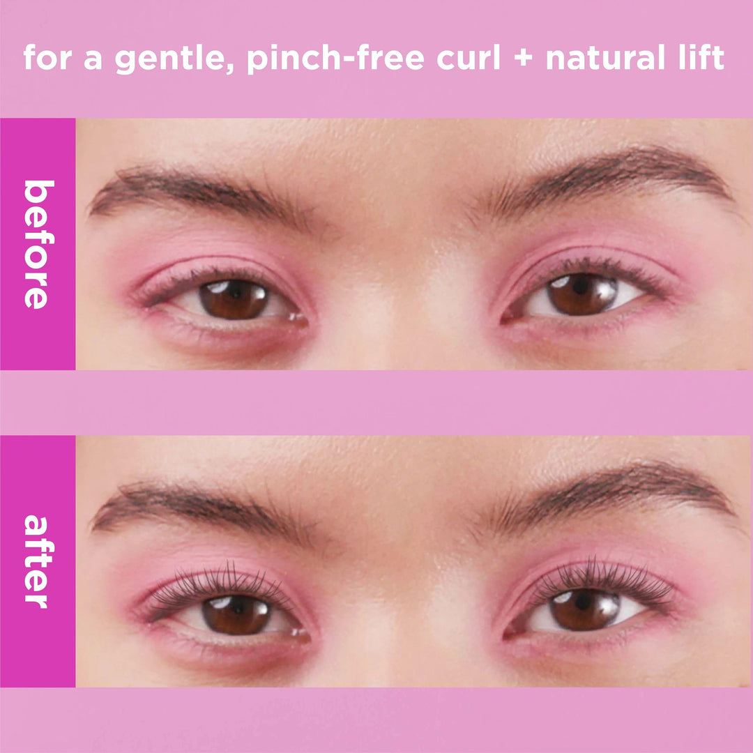 Real Techniques Miracle Eyelash Curler, Gentle Lash Tool for Lifted Lashes, Use with Mascara for Extra Volume, Travel-Size Lash Curler, Comfort Grip & Pinch-Free Design, Pink, Cruelty-Free, 1 Count