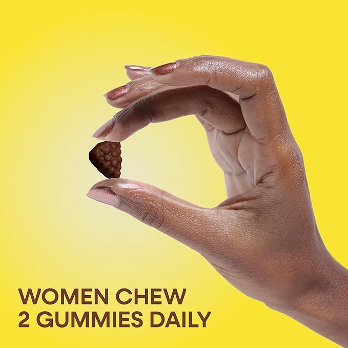 Nature's Way Alive! Women’s 50+ Daily Gummy Multivitamins, Supports Multiple Body Systems*, Supports Healthy Heart, Brain & Bones,* B-Vitamins, Mixed Berry Flavored, 60 Gummies (Packaging May Vary)