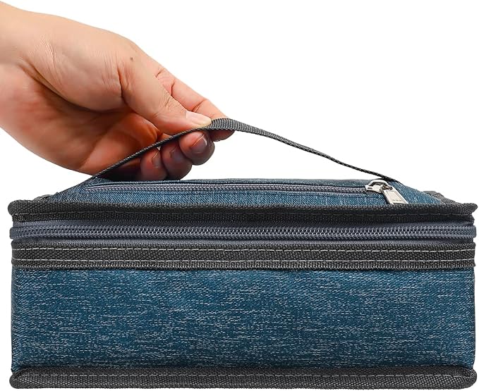 FlowFly Small Insulated Lunch box Portable Soft Bag Mini Cooler Thermal Meal Tote Kit with Handle for Work & School, Royal