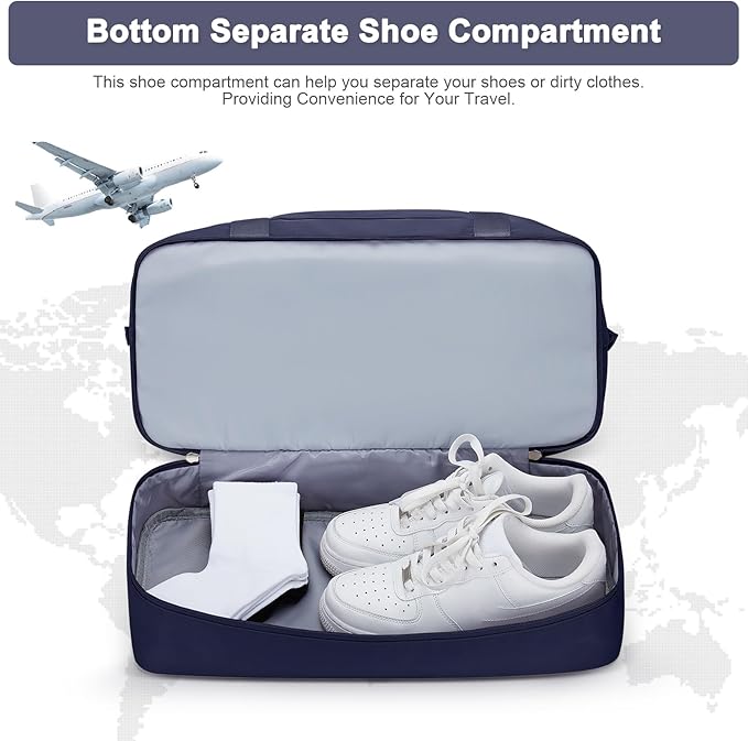 Travel Duffel Bag,Sports Tote Gym Bag,Shoulder Weekender Overnight Bag for Women