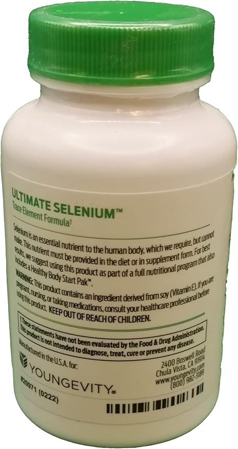 Youngevity Ultimate Selenium + Cofactors - Essential Mineral Supplement for Immune Support, Antioxidant Defense, Thyroid Function, and Cellular Health (I-selenomethionine) - (90 Capsules)