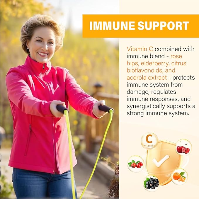 Liposomal Vitamin C Gummies 1000mg for Adults: Vitamin C Chewable Gummy with Zinc, Elderberry, Vitamins A & E