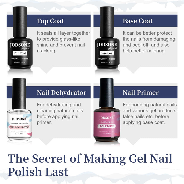 32+4 Pcs Gel Nail Polish Kit | Glitter Soak Off Gel for DIY Manicure