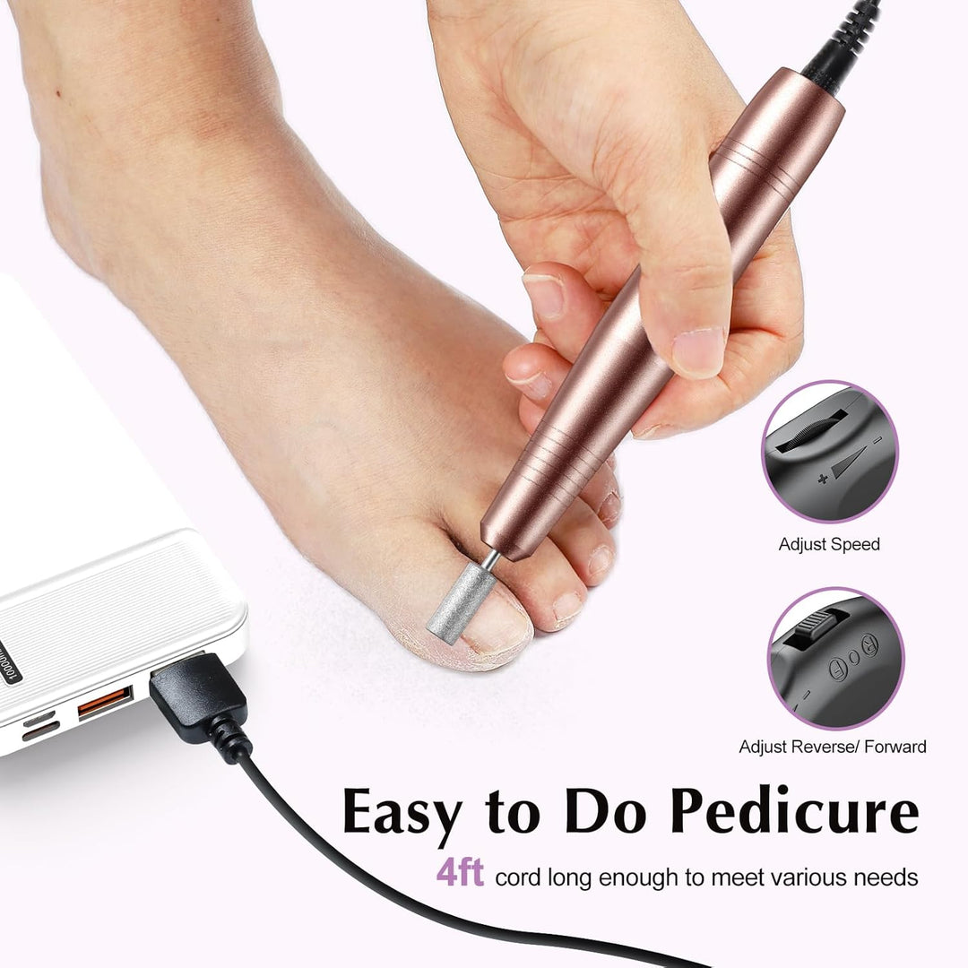 Professional Electric Nail Drill Kit | Portable Acrylic & Gel Nail File Tools