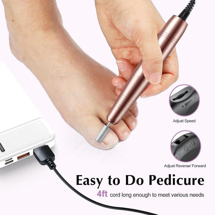 Professional Electric Nail Drill Kit | Portable Acrylic & Gel Nail File Tools