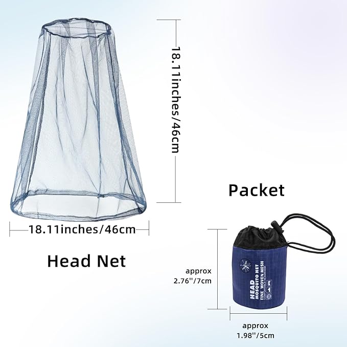 Wholelovein 8 Pack Mosquito Covers Wearable Head Net Face Mesh Protecting Net Mosquito Fly Insects Bugs